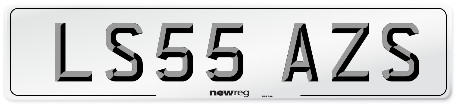 LS55 AZS Number Plate from New Reg
